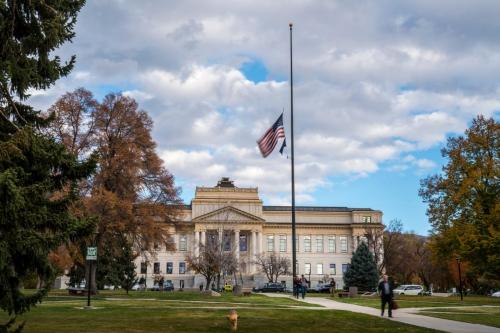 To honor ChenWei Guo, the flags of the University of Utah were flown at half-staff through Friday, Nov. 3, until sunset.Copyright: The University of Utah